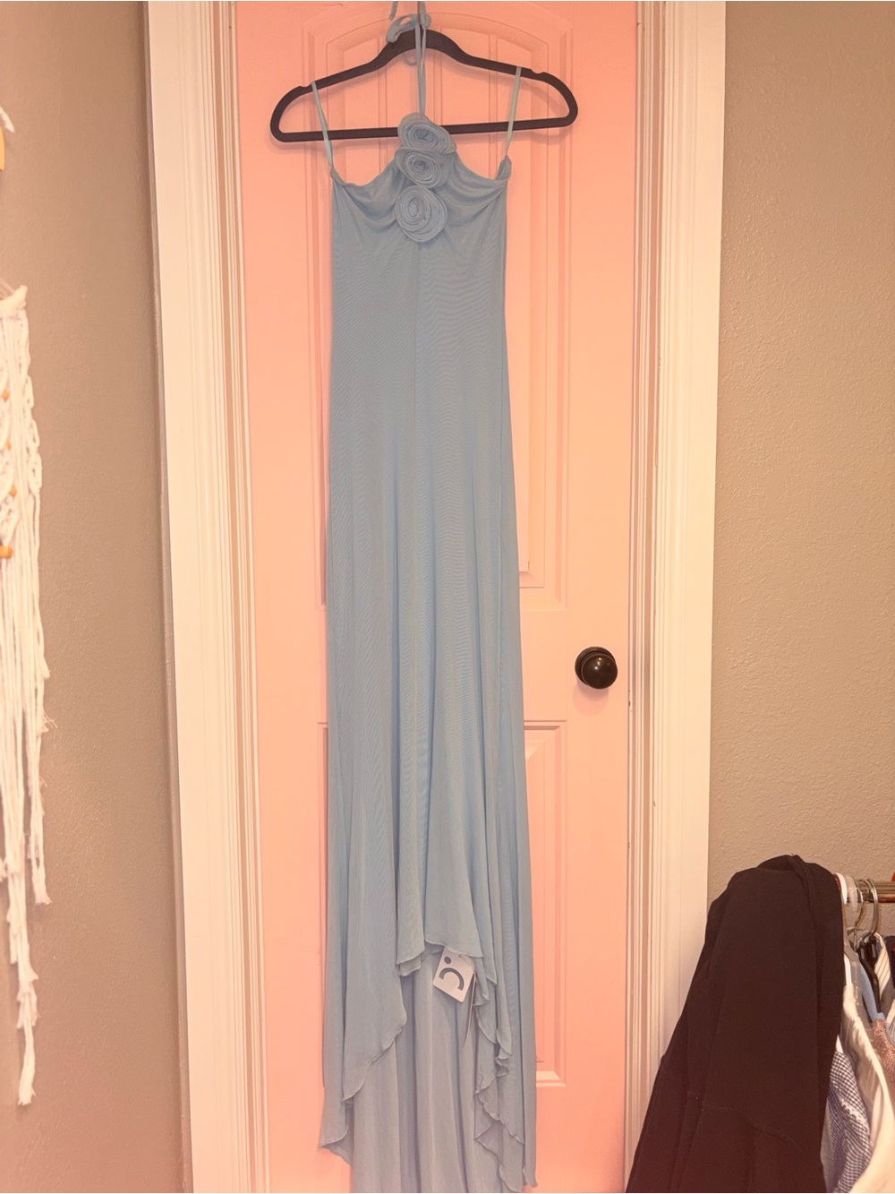 Commense Light Blue Sundress with Gathered Bodice
